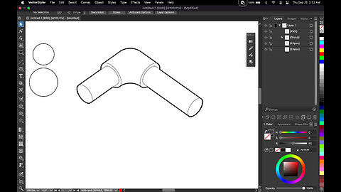 VectorStyler - Easy Axonometric Pipe Construction