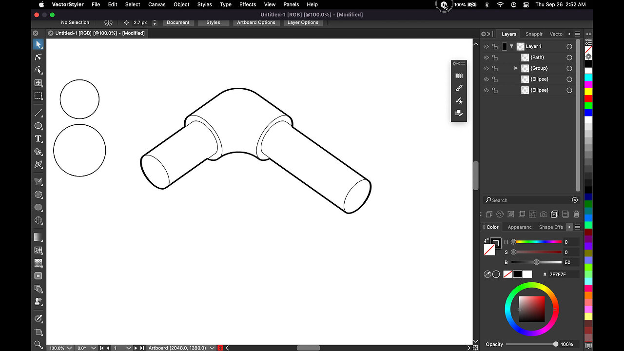 VectorStyler - Easy Axonometric Pipe Construction