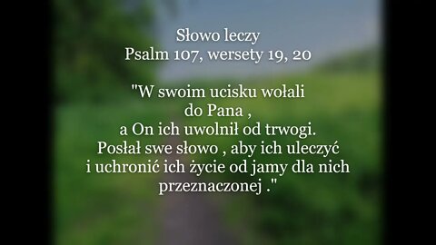 Słowo leczy -Psalm 107, wersety 19,20