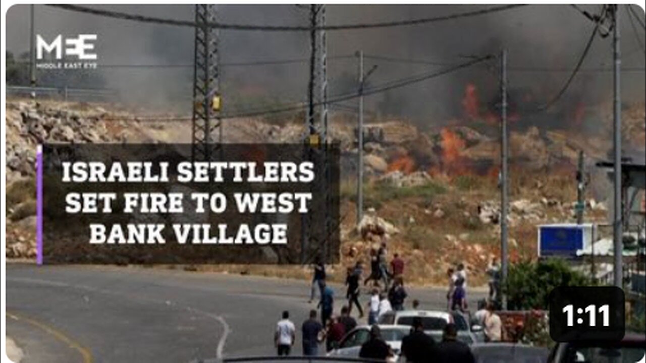 Israeli settlers set fire to West Bank village