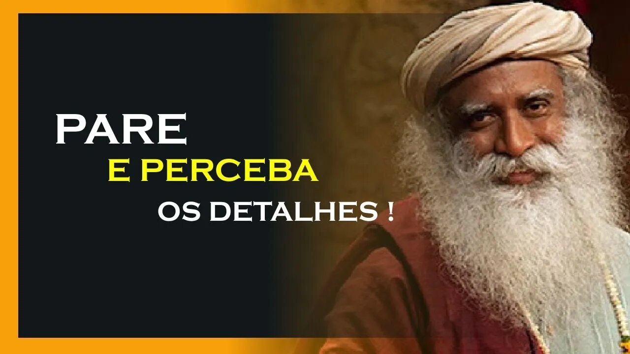 COMO PERCEBER OS DETALHES, SADHGURU DUBLADO, MOTIVAÇÃO MESTRE