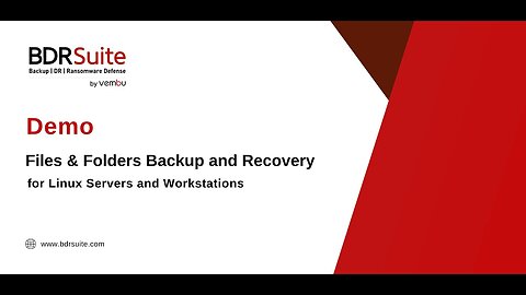 How to Backup and Restore Linux Files & Folders | BDRSuite Demo