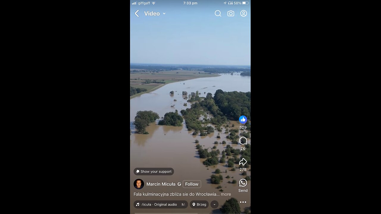 Flooding of Poland continue 18/09/2024