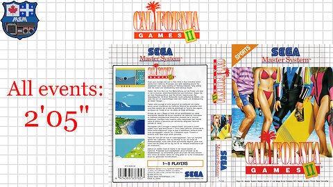 California Games 2 [SMS] All events [2'05"] 4th place | SEGA Master System Marceau