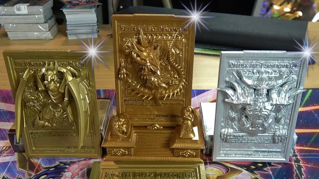 3D Artwork Handmade Yu-Gi-Oh! God Cards & Card Stands!