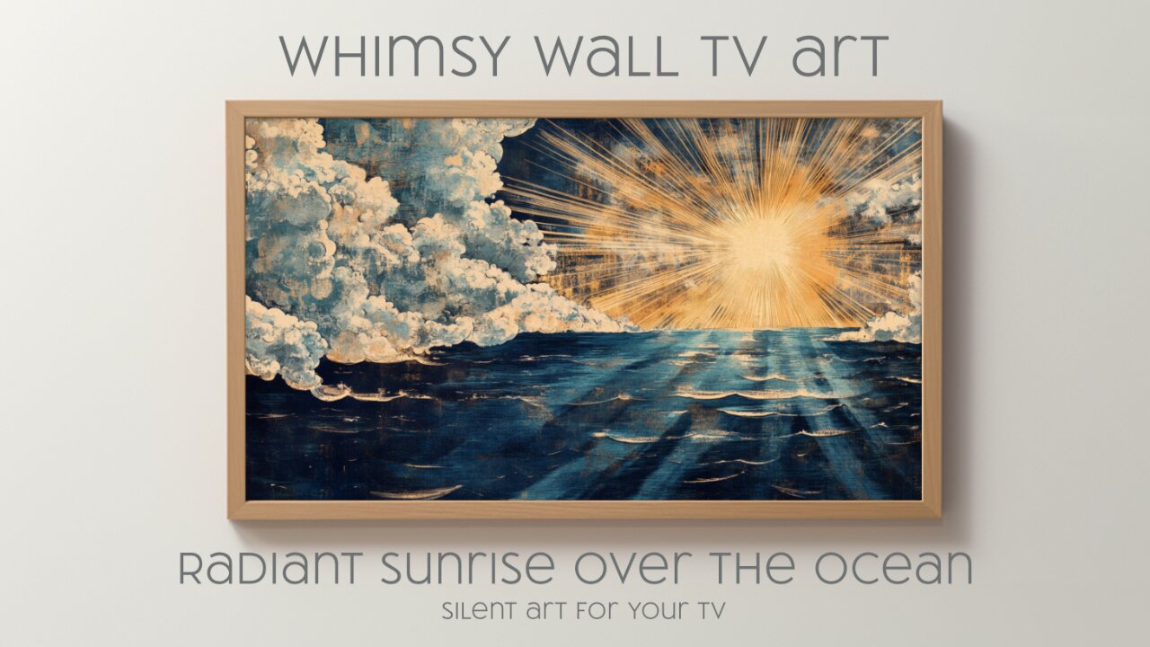 Radiant Sunrise Over the Ocean: Silent Art For Your TV | Frame TV Art | CanvasTV Art | 4K