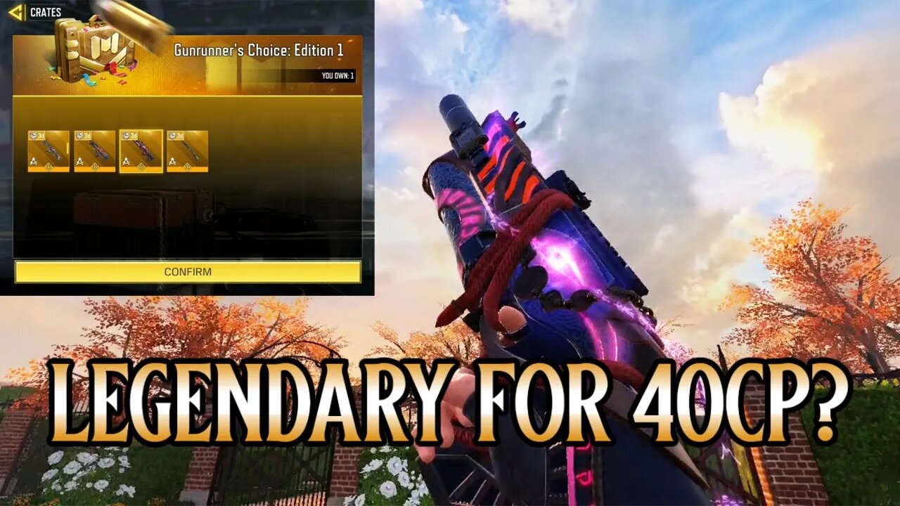 Legendary Gun for just 40 CP? | Gunrunner's Choice Edition 1, Cod Mobile