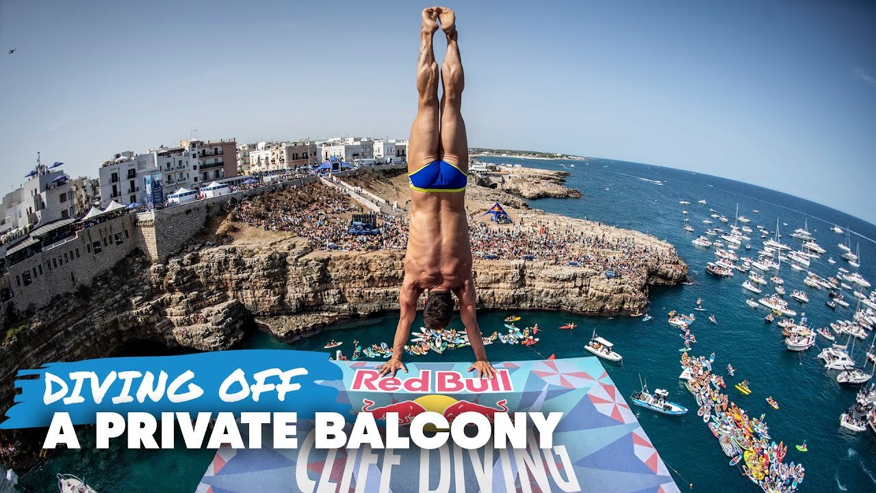 We're Diving Off A Private Balcony | Polignano a Mare, Italy