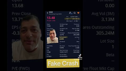 GameStop - GME Fake Crash