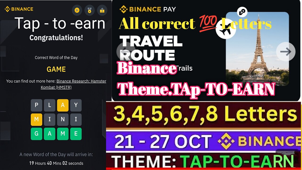 Binance WORDS OF THE DAY WODL TAP-TO-EARN MADE EASY!