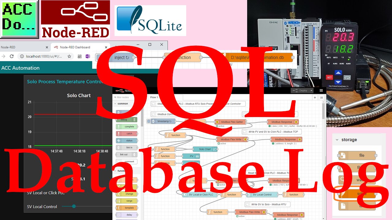 Node-RED SQL Database Log - Modbus Logging