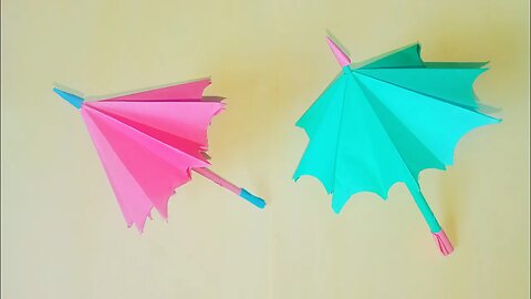 How to make a paper Umbrella that open and close || very easy