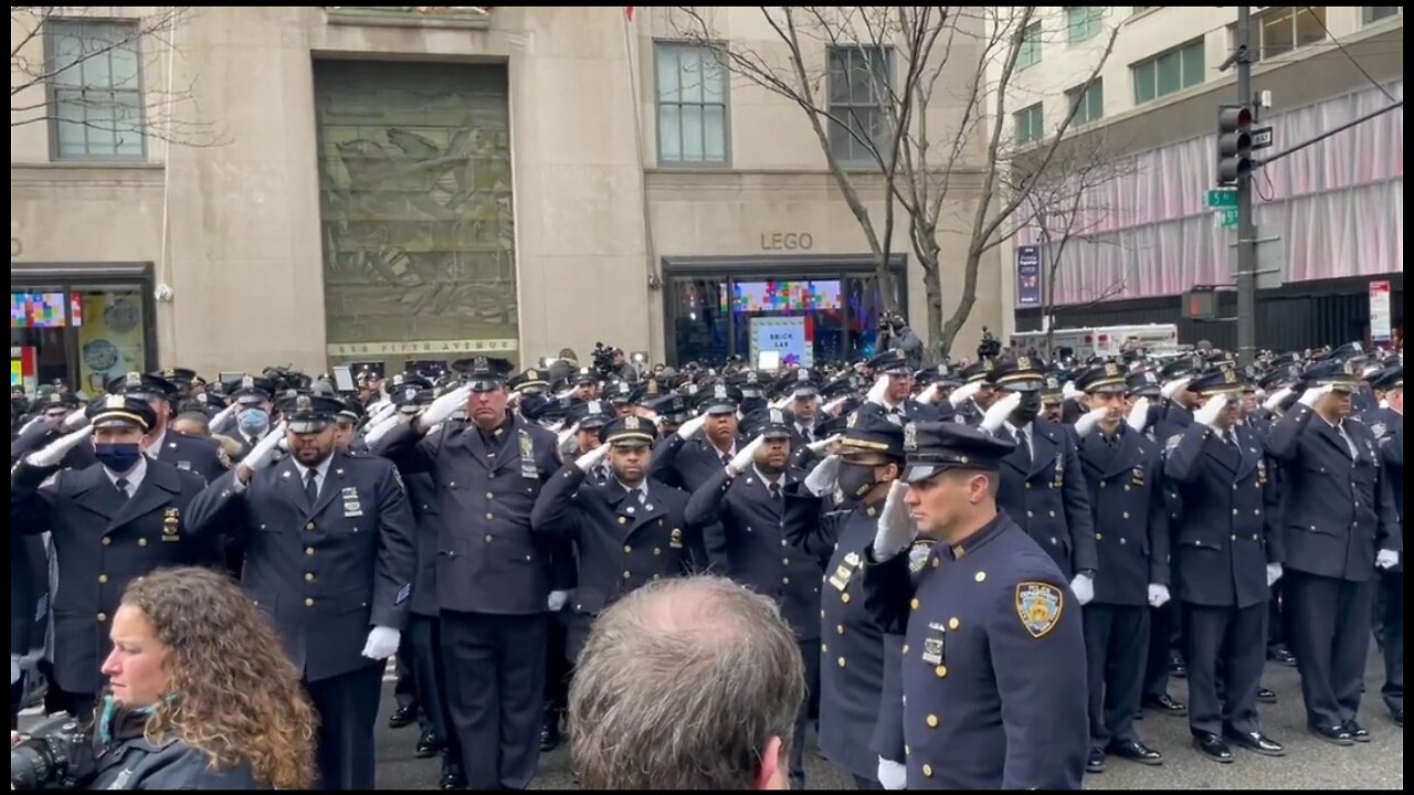 The Final Salute For Fallen NYPD Officer Wilbert Mora