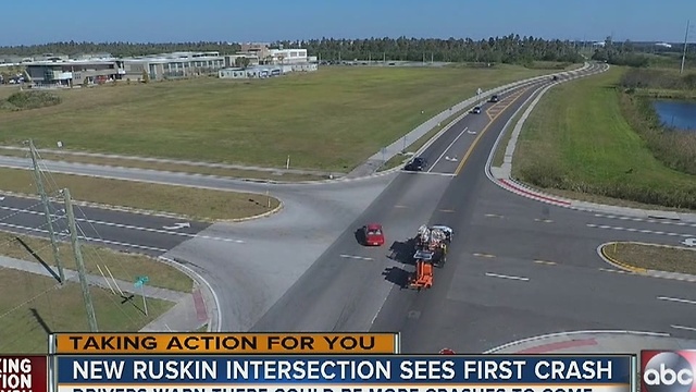 New Ruskin intersection sees first crash