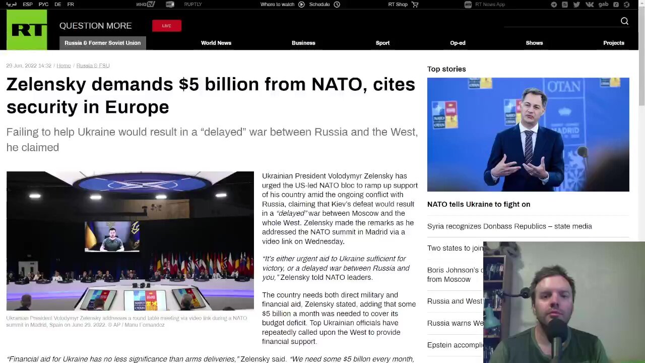 Zelensky demands $5 billion from NATO, cites security. Has the West created a monster?