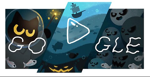 Google Game: Halloween Doodle - Magic Cat using Wand - Walkthrough Part 1 and 2