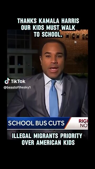 Illegal migrants provide school buses taken away from children.