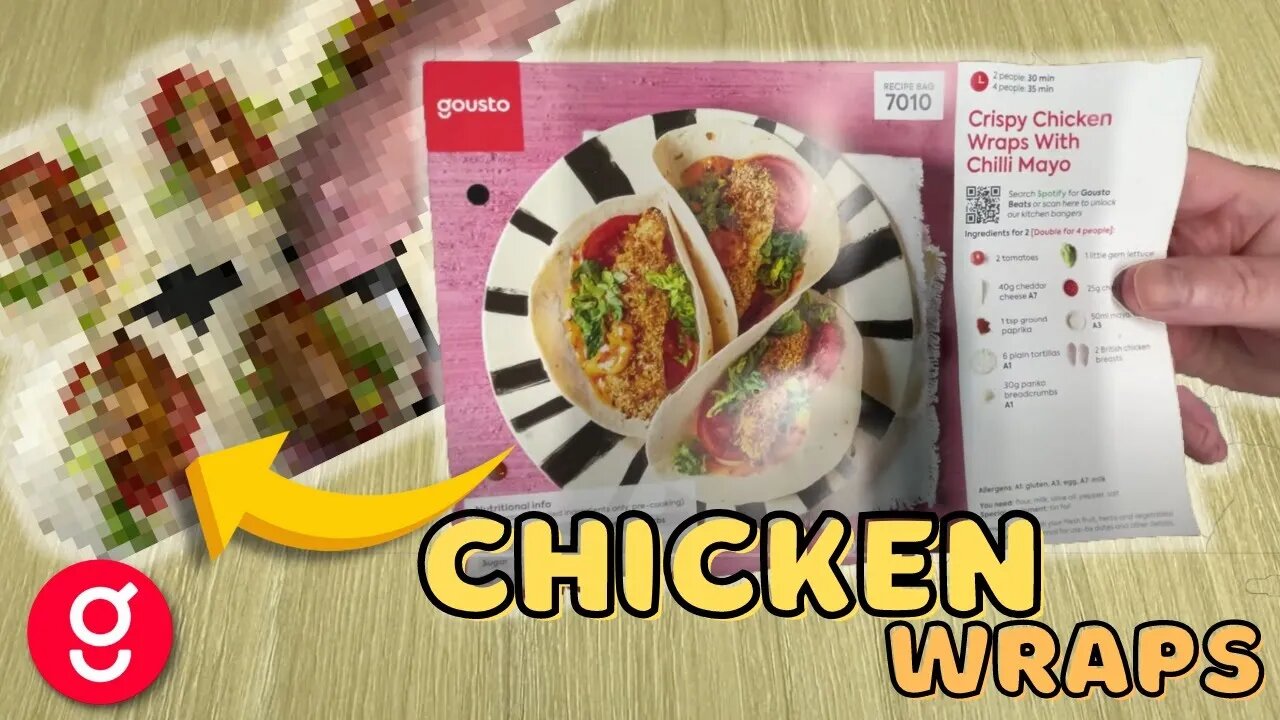 Cooking With Gousto 4 - Crispy Chicken Wraps With Chilli Mayo