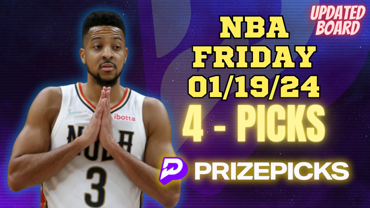 #PRIZEPICKS | BEST #NBA PLAYER PROPS FOR FRIDAY | 01/19/24 | BEST BETS | #BASKETBALL | TODAY