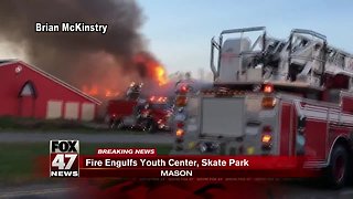 Mason Youth center and indoor skate park burns