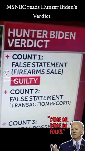 Hunter Biden Found Guilty on 3 Counts