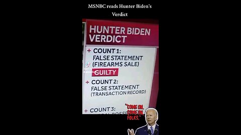 Hunter Biden Found Guilty on 3 Counts