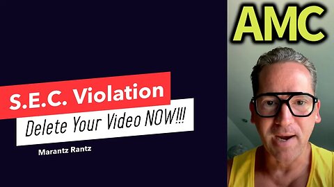 S.E.C. Violation - Delete Your Video Now!!! @StocksAndCryptoPlays