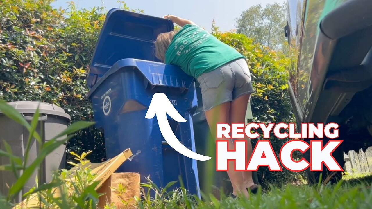 She flattens empty beer and soda cans for this gorgeous, $2 garden hack!