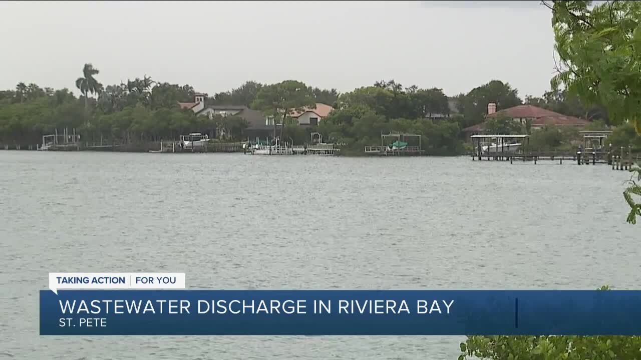 Wastewater discharge in Riviera Bay