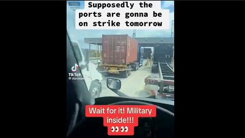 What's With All The Military Vehicles At The Port, A Day Before The Strike