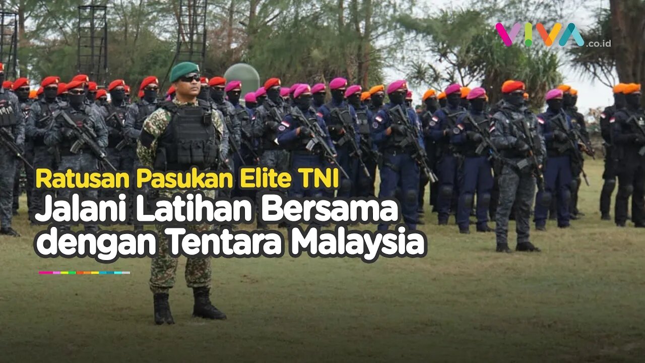 Lawan Terorisme! Ratusan Pasukan Elite TNI Latihan Bersama Militer Malaysia