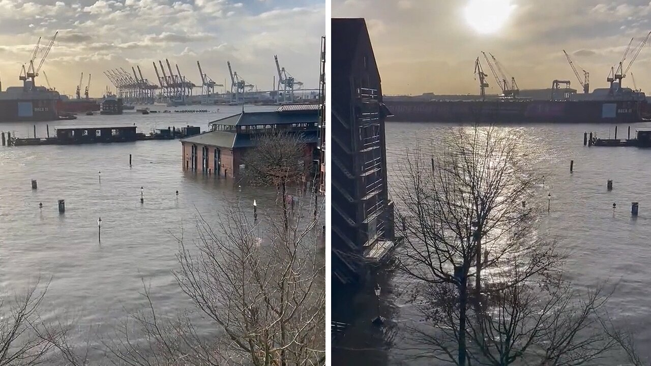 Hamburg, Germany hit by heavy floods