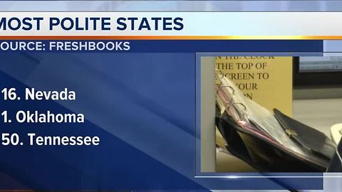 Nevada voted 16th most polite state in America