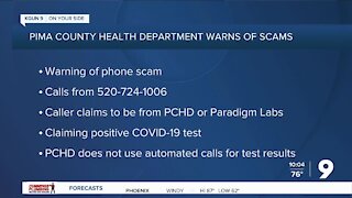 Pima County Health Department warns of potential phone scams