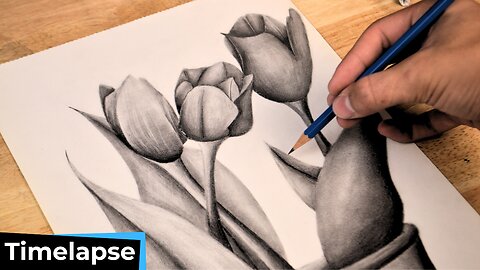 FLOWER DRAWING TIMELAPSE