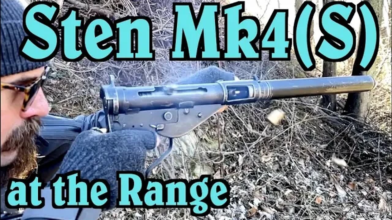 Prototype Silenced Sten Mk4(S) at the Range