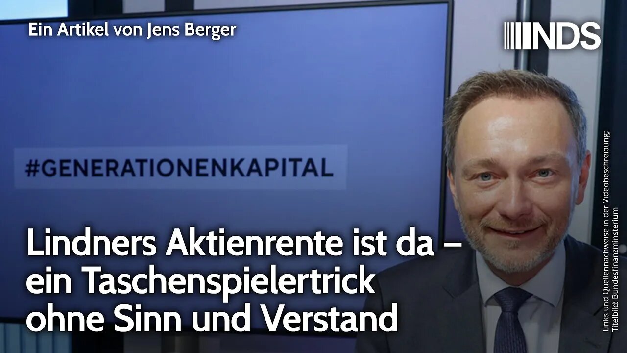 Lindners Aktienrente ist da – ein Taschenspielertrick ohne Sinn und Verstand | Jens Berger NDS