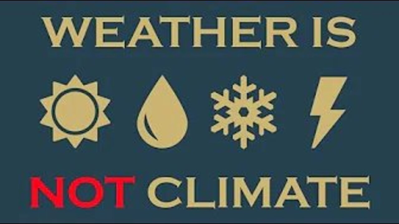 Weather is NOT Climate!