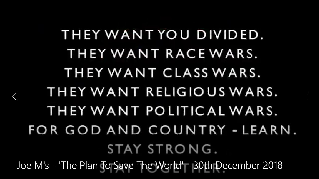 3 YEARS AGO JOE M CREATED A VIDEO TO HELP THOSE UNDERSTAND WHAT IS GOING ON