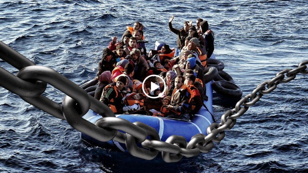Metal chains - Keeping migrant boats out of UK