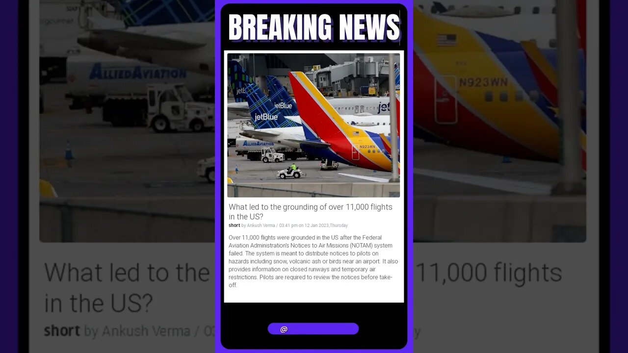11,000 Flights Cancelled Due to NOTAM System Malfunction: Are Your Travels at Risk?" | #shorts #news