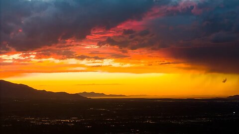 Storm Sunset. Drone footage of a Salt Lake City rainstorm and amazing sunset. ArtForOUR.org