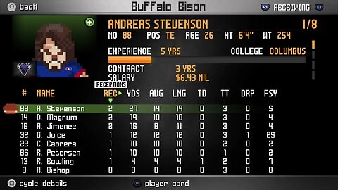 EFL:2-2- Buffalo Bison (2-0) Defeat New Jersey Governors (1-1) - 27-9 - Legend Bowl - Week 2