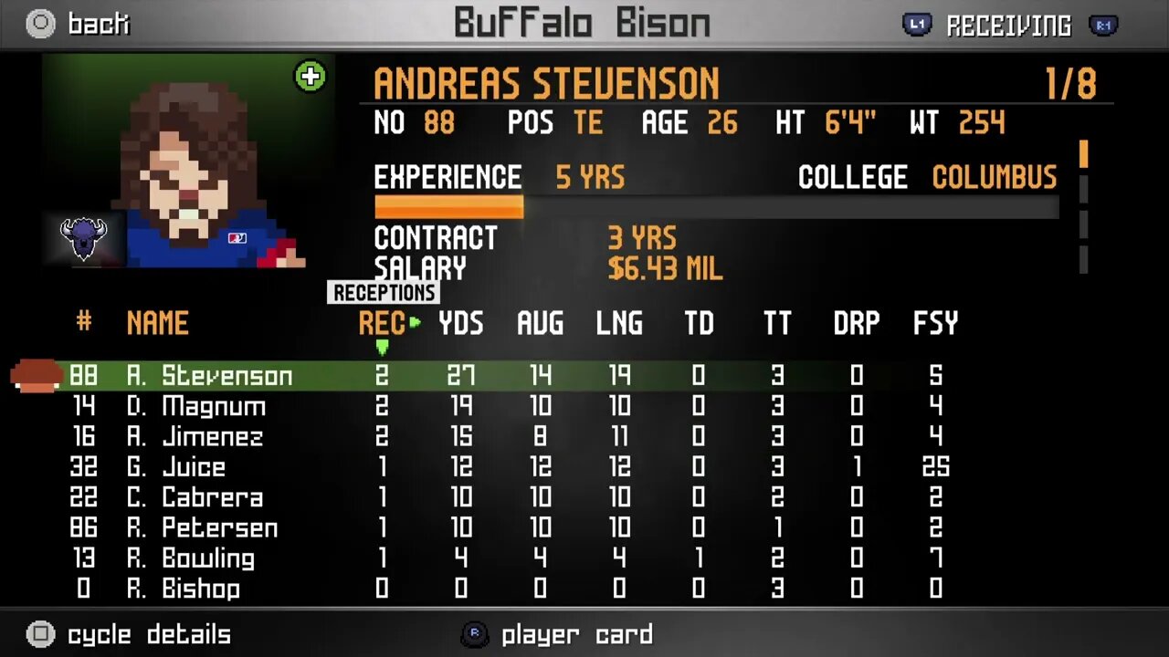 EFL:2-2- Buffalo Bison (2-0) Defeat New Jersey Governors (1-1) - 27-9 - Legend Bowl - Week 2