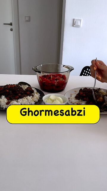 Ghormeh sabzi is a traditional Iranian dish that is popular in Iran