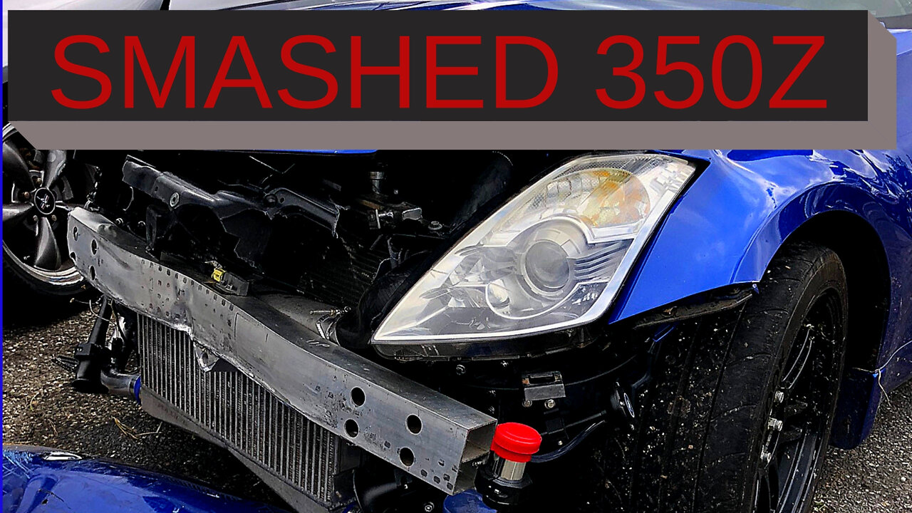 CLOSE LOOK AT CRASHED 350Z TURBO