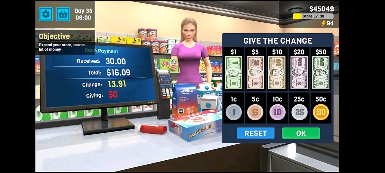 Supermarket simulator game #supermarketsimulator #money #gameplay