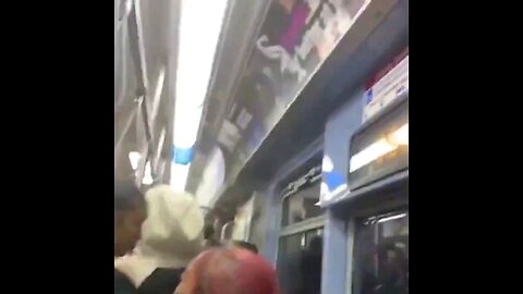 Women on subway brawl...