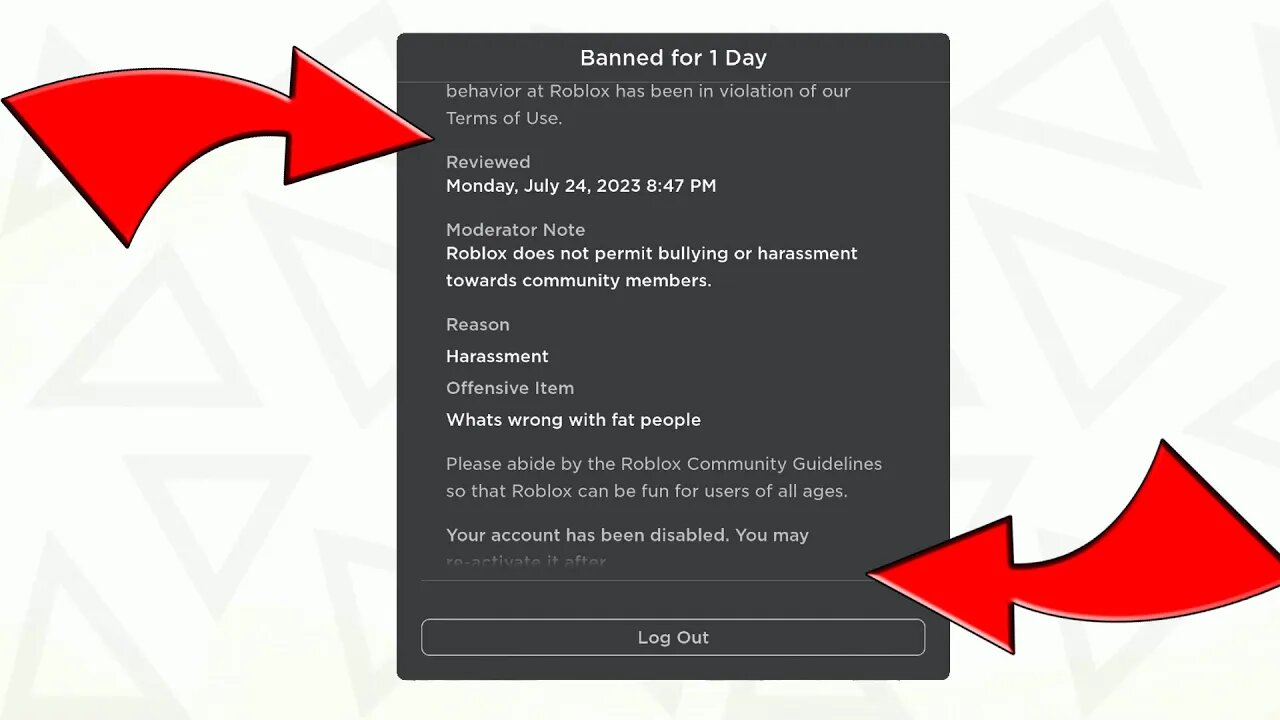 I got banned for what?!?