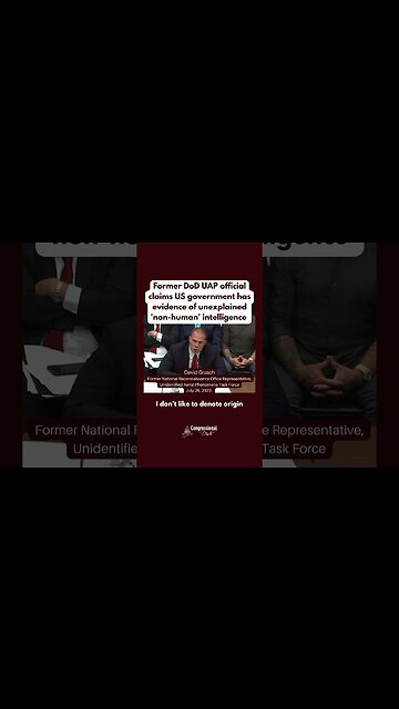 Former DoD UAP official claims US government has evidence of 'non human' intelligence